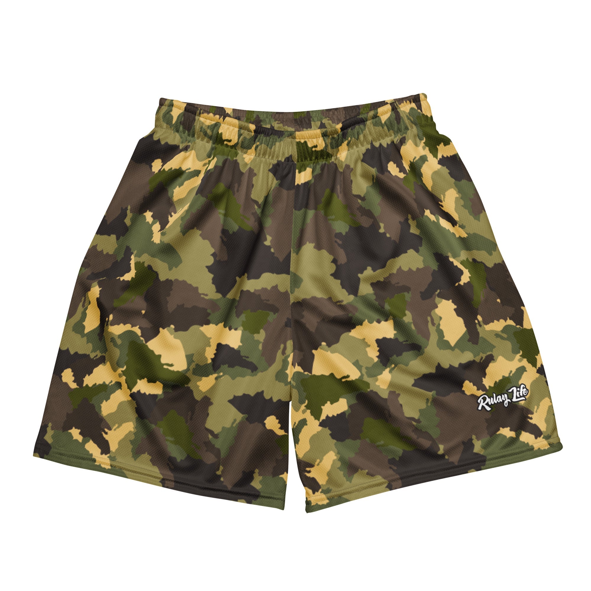 Official Dominican Camo Print — Forest — mesh shorts